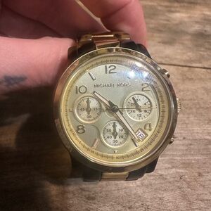 Michael Kors Gold and Black Chronograph Watch